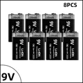 8PCS 9V 1100mAh