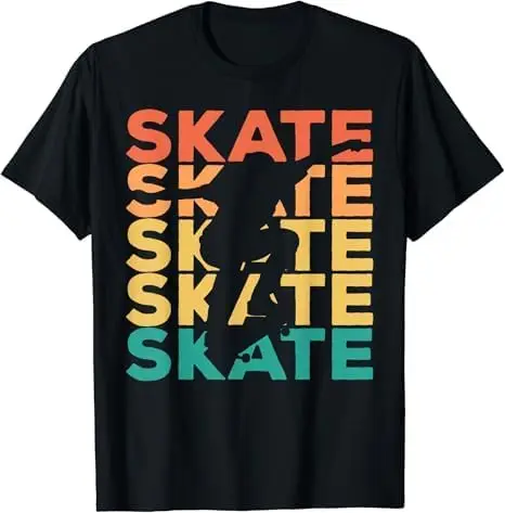 Retro Vintage Skating Gift for Skaters T-Shirt