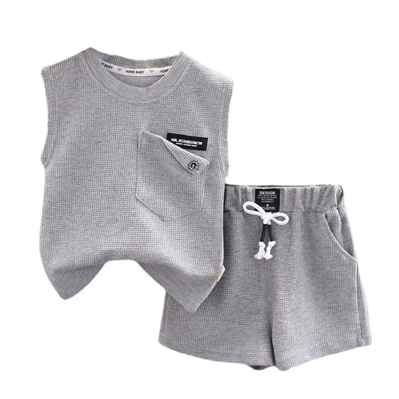 New Summer Baby Girls Clothes Children Boys Vest Shorts 2Pcs/Sets Infant Outfits Toddler Casual Sports Costume Kids Tracksuits