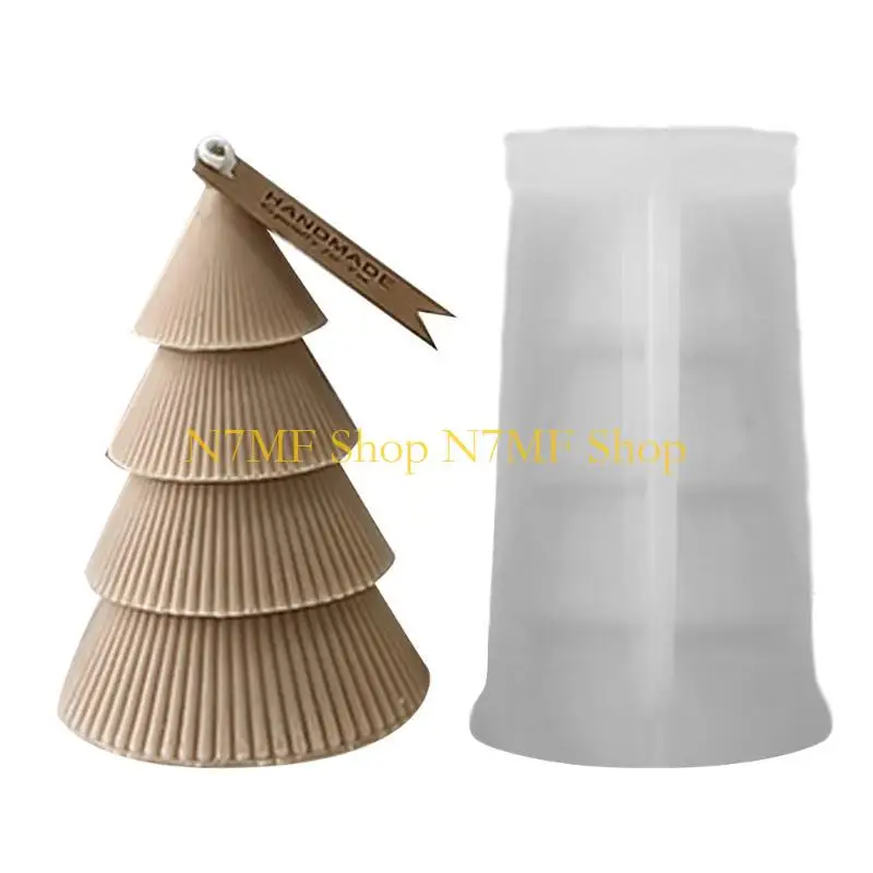 

N7MF Удобная форма рождественской елки Силиконовая форма для мыла и ароматерапевтической свечи