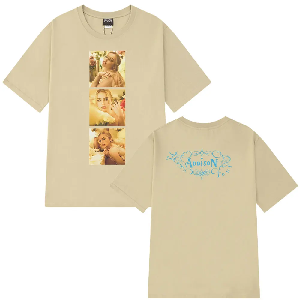 

Addison Rae The Addison Tour 2025 Graphic T-shirt Men Women Fashion T Shirt Summer Short-sleeved Loose Casual T-shirt Streetwear