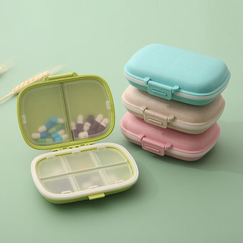 Moisture Proof 8 Grids Pillbox Medicine Dispenser Mini Pill Box Drug Tablet Storage Portable One Week Case 10pc/lot