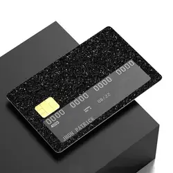 Credit Card Skin Stickers 4pcs Removable Bling Card Skins Covering Bubble Free Bank Card Protecting Wrap Card Protection Film