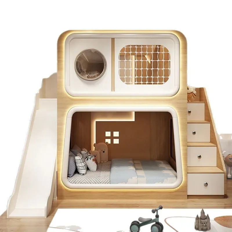 

Space Capsule Homestay Hotel Furniture Children's Bed Up and Down Bunk Beds Boys and Girls Two-layer Double Upper and Lowe