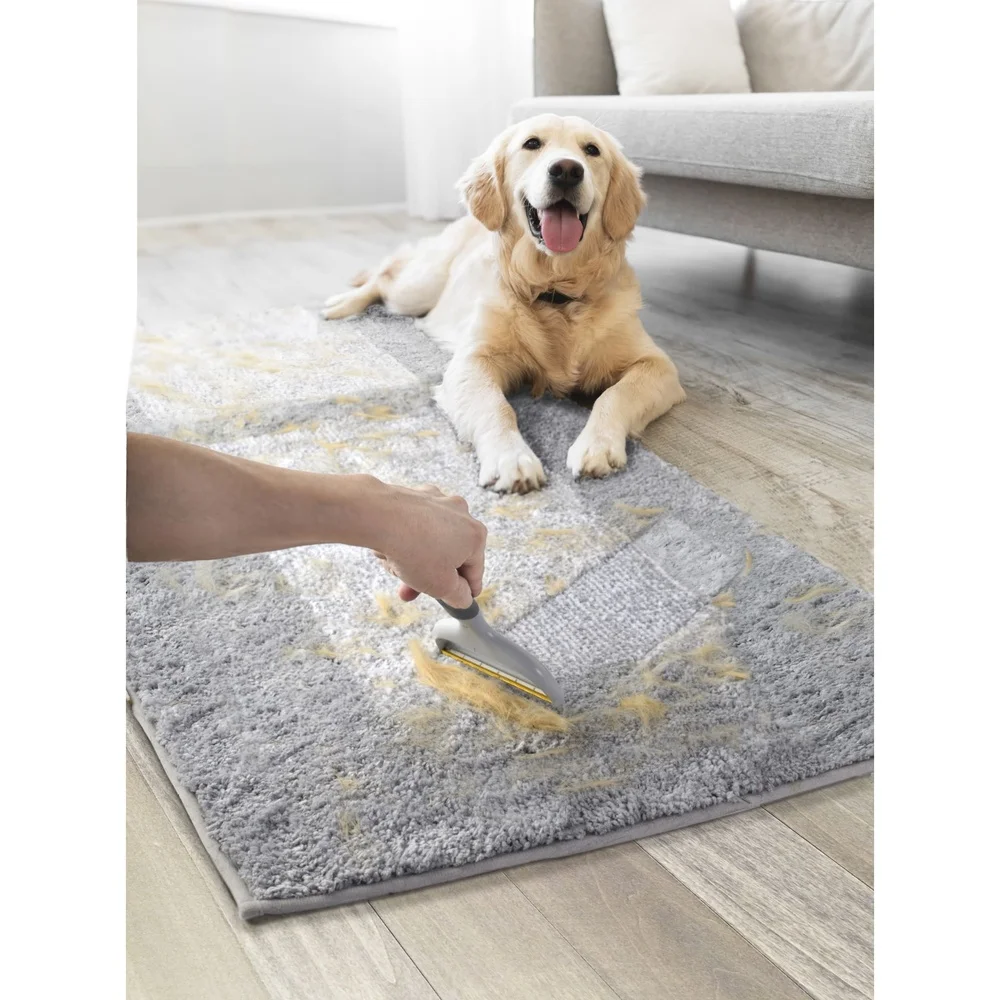 2 Pack Reusable Dual Sided Pet Hair Remover Tool Lint Comb Furniture Carpet Clothes Easy Storage Durable Cleaning