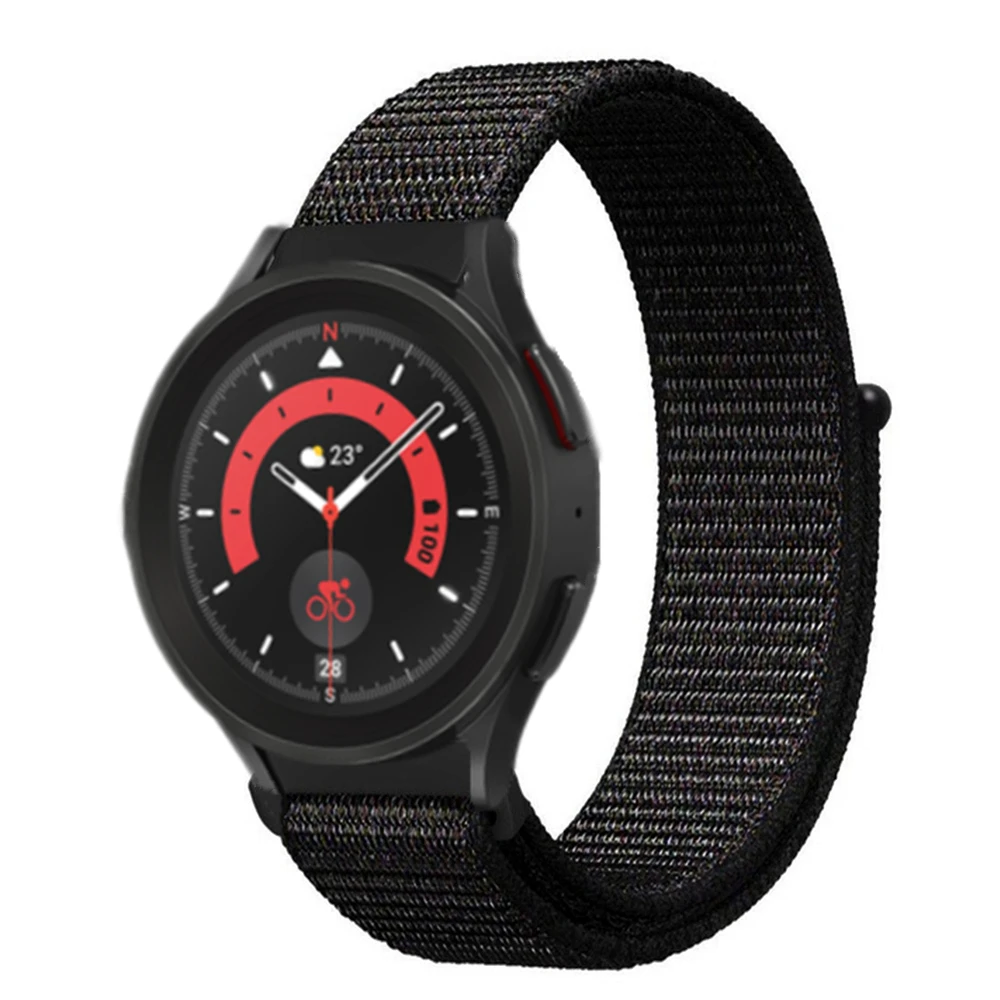 20มม.สำหรับนาฬิกา Samsung Galaxy Watch4คลาสสิก42มม.46มม.Watch5 Pro Hook & Loop สำหรับ Watch5 40มม.44มม.