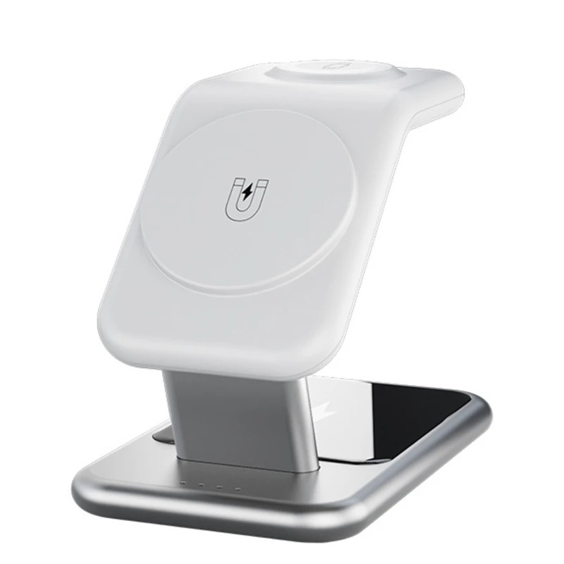 

Wireless Stand, 3 in 1 Wireless Charging Station LED Indifcators, Travel for Multiple Devices