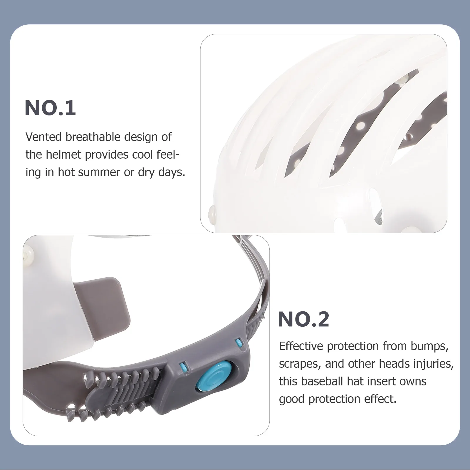 

Universal Bump Cap Insert Safety Liner Baseball Hat Protector Impact Resistant Breathable Industrial Work Cap