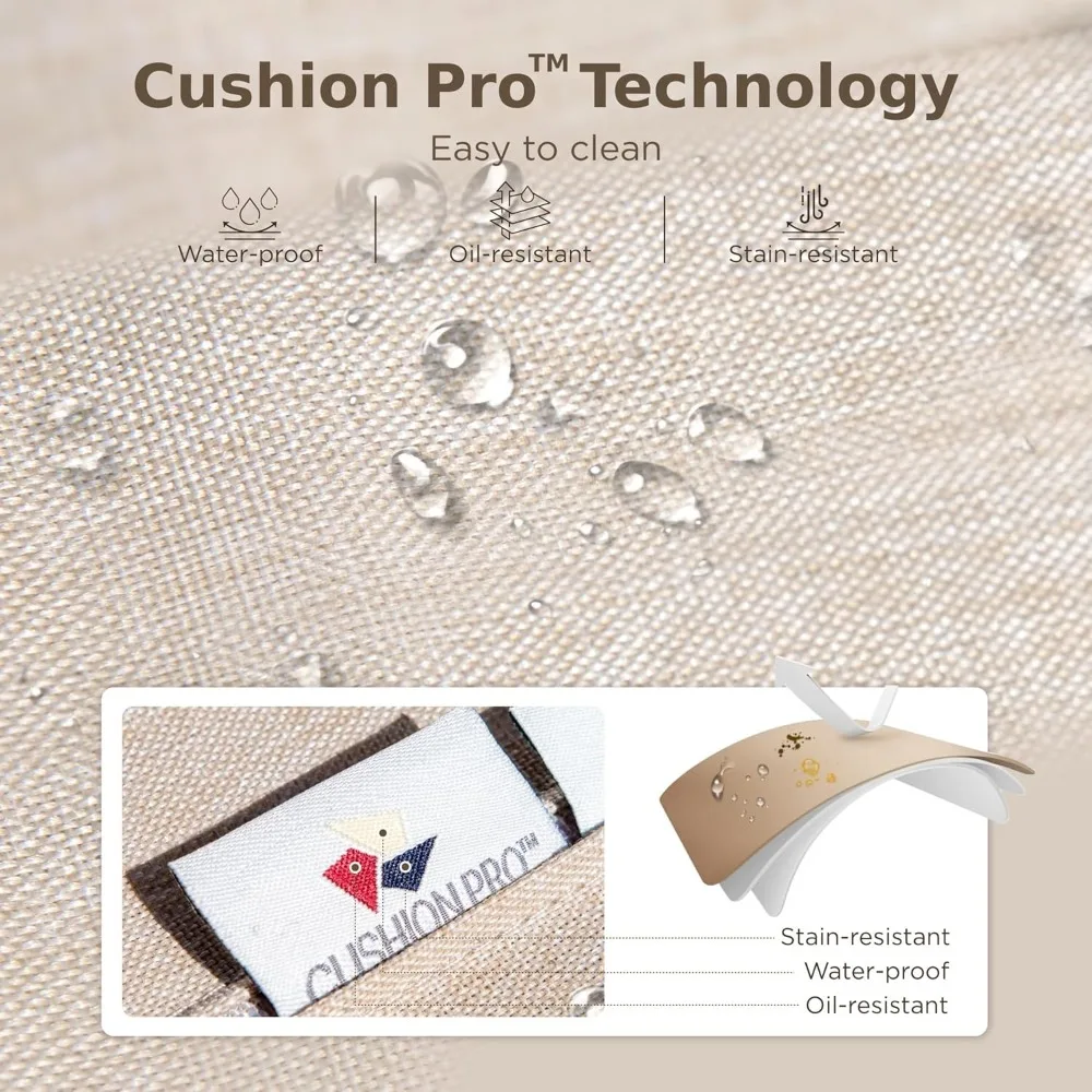 9-Piece Patio Furniture with Fire Pit Table Set Sectional Sofa Outdoor Oversized Waterproof Rattan Patio Set with Cushioned