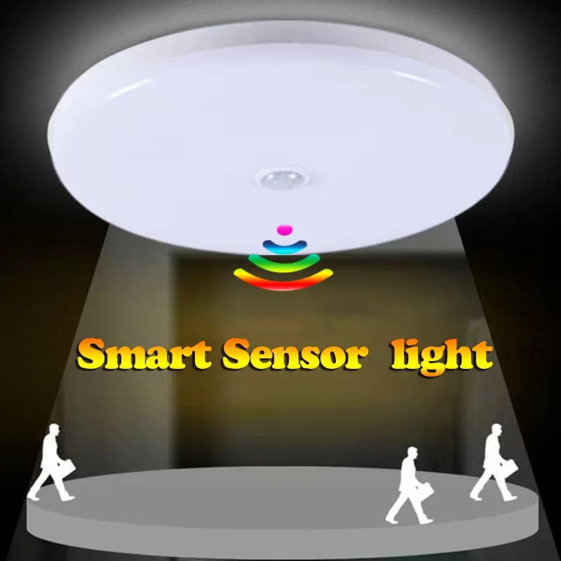 Led Ceiling Light Smart Human Motion Sensor Lamp For Home Porch Stair Garage Corridor Night Automatic Radar Sensor Lights LED