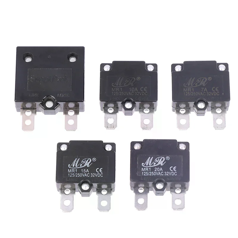 

7a 10a 15a Automatic Reset Relay Fuse Therma Switch Circuit Breaker Current Overload Protector Kids Electric Car Accessories