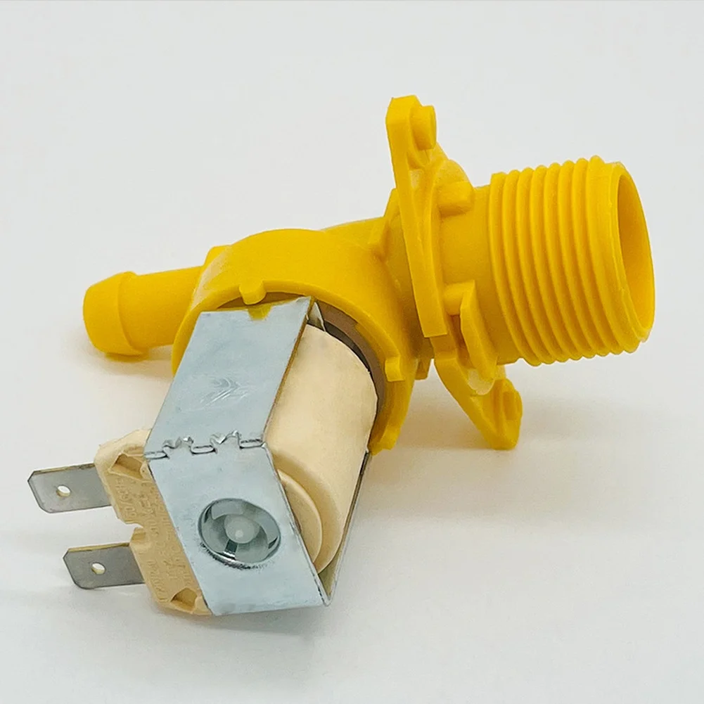 Water Inlet Solenoid Valve 220V for Washing Machine Automatic Flow Control 12 x 12 x 6 cm Yellow Valve for Home Use