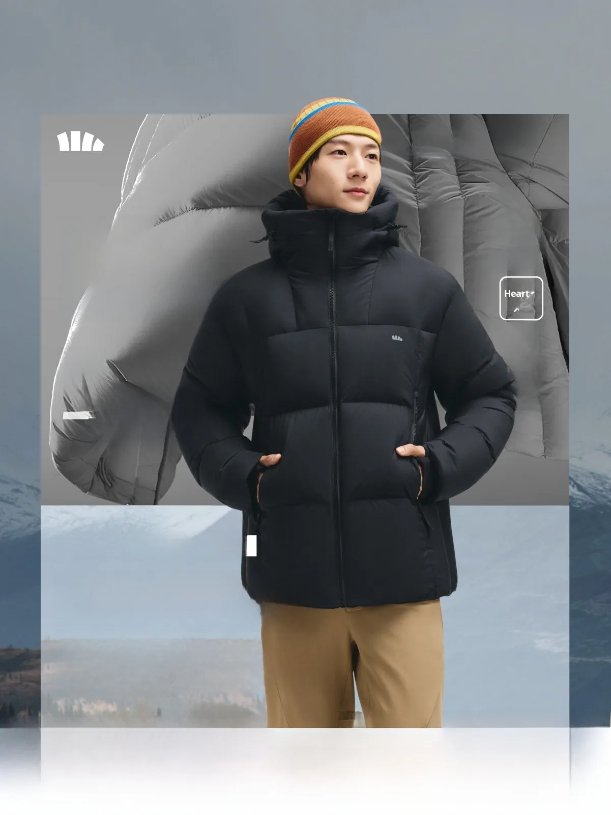 

Waterproof Outdoor Men's down Jaet Banana Le Windproof Thiened Hooded hine Waable Warm Winter Coat Faion Urban S...