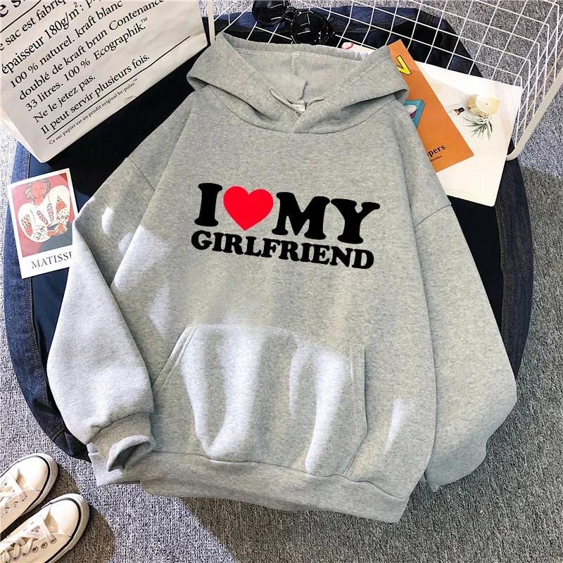 Herbst Winter Herren Damen Freizeit Sport Lockerer Pullover 2025 Bestseller Paar-Hoodie Klassischer Love BF GF Bedruckter Sweatshirt – Detail 5