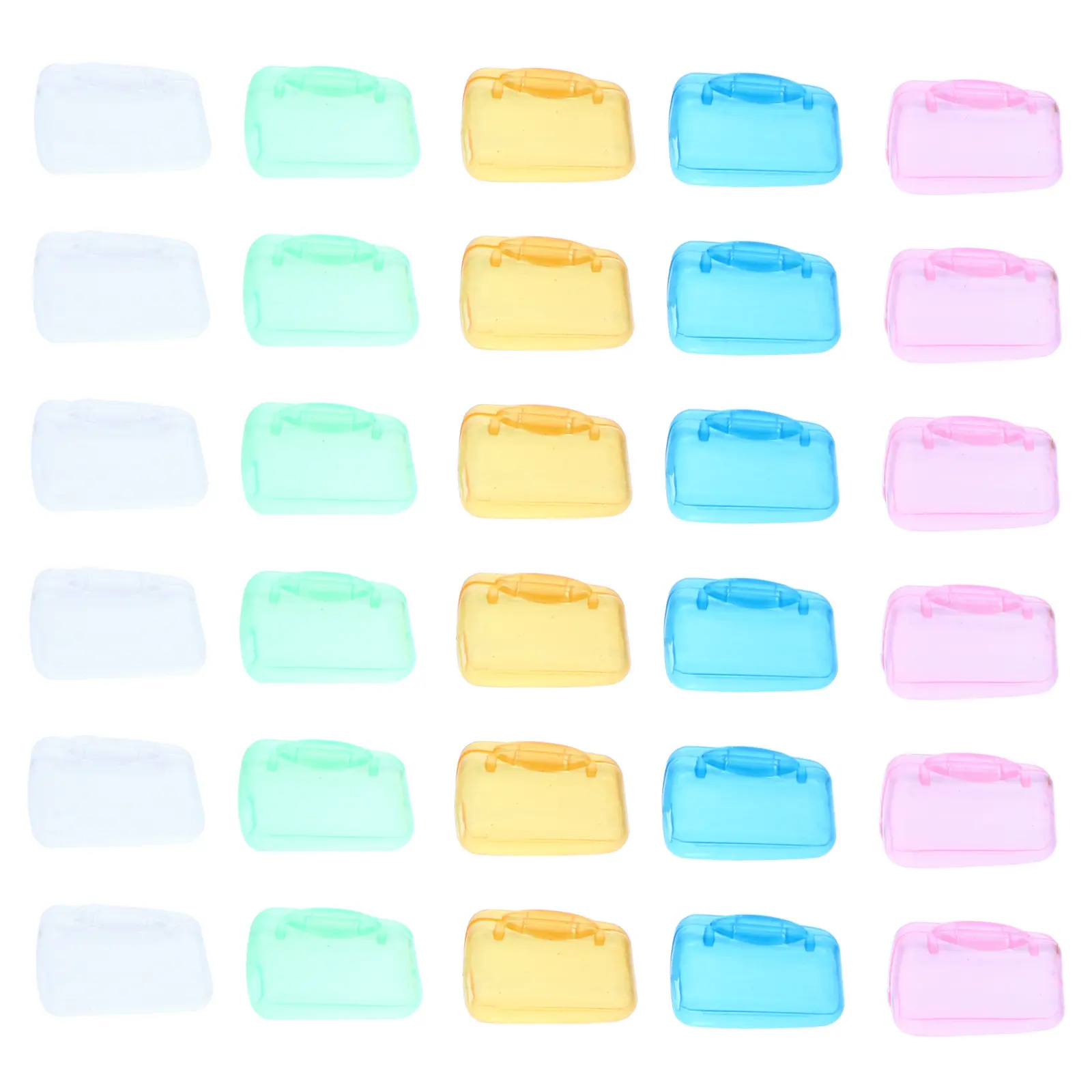 

30 шт. портативных защитных колпачков для зубных щеток, пылезащитные чехлы для хранения, для кемпинга на природе, компактный легкий дизайн, подходят для путешествий