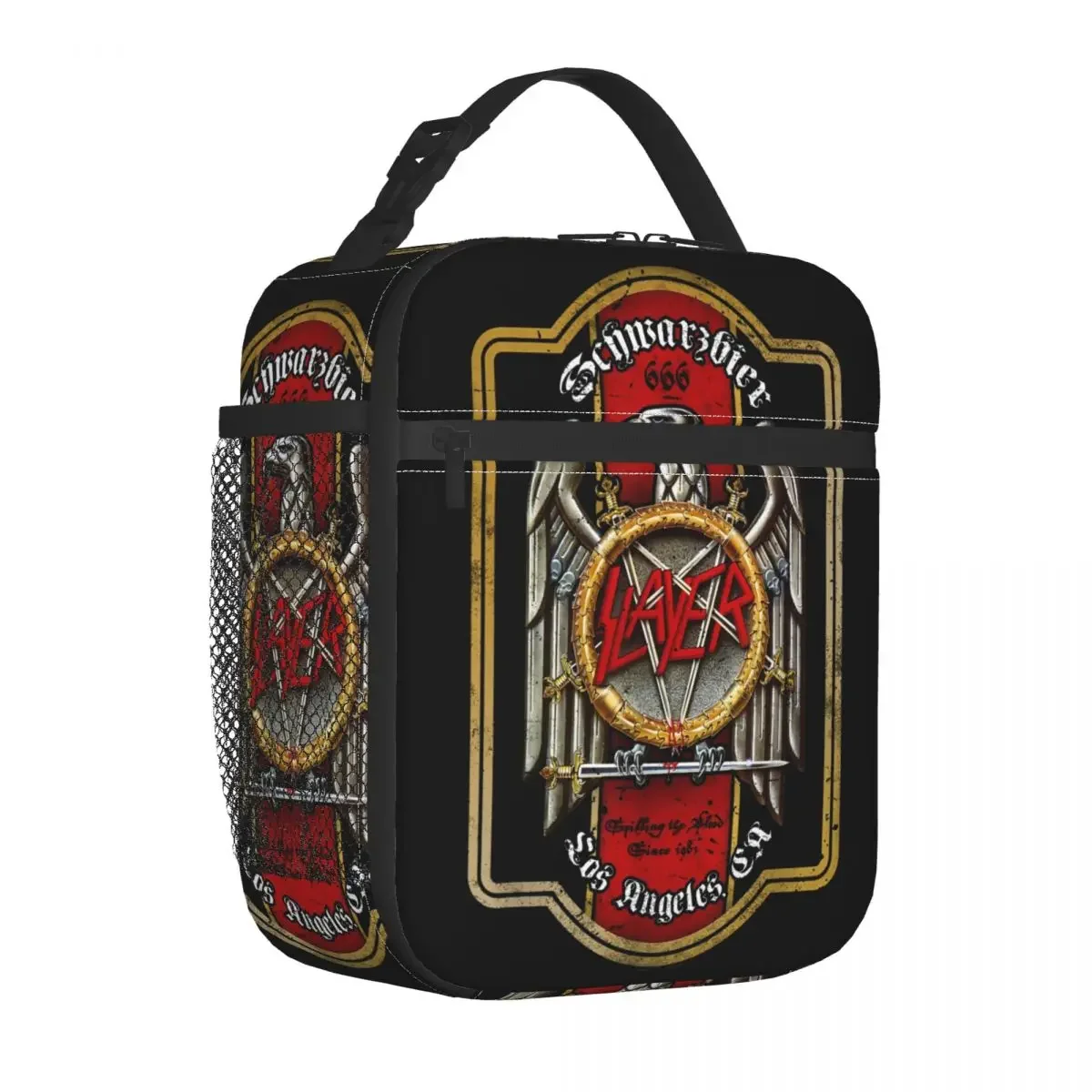 Slayers Beer Label Accessories Insulated Lunch Bag For Work Metal Band Food Storage Bag Leakproof Thermal Cooler Bento Box