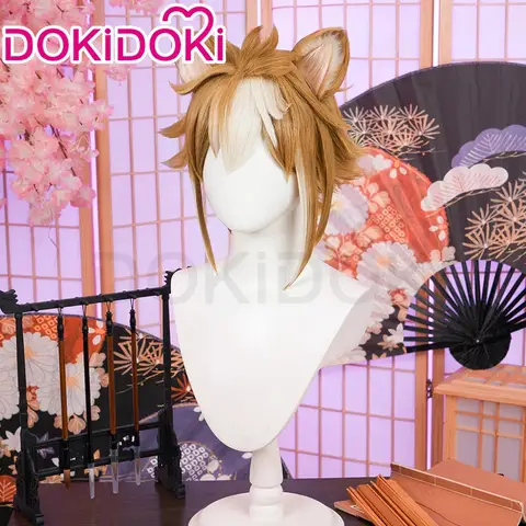 IN STOCK Game DokiDoki Halloween Cosplay Wig Genshin Impact Gorou Hair/Ear