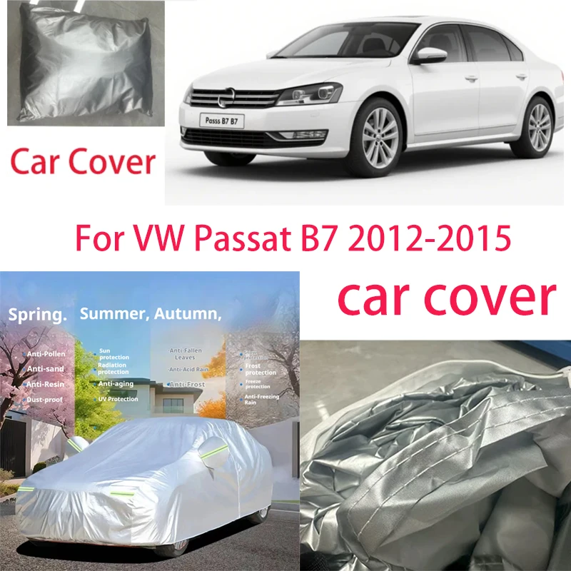 

For VW Passat B7 2012-2015 2013 Car Cover Protection Sunscreen Heat Insulation Dust Resistant Scratch Car Exterior Accessories