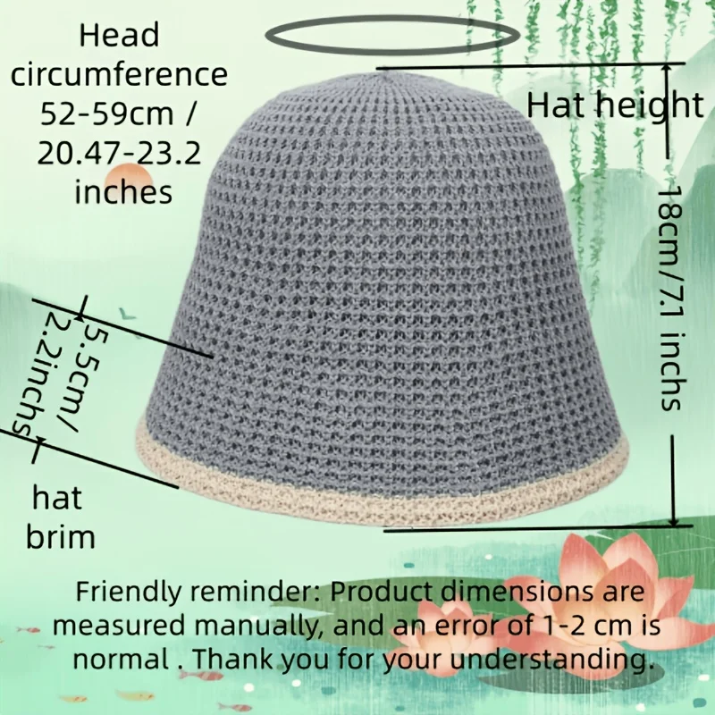 1 PC 2026 new outdoor leisure hat, lace bucket shape, suitable for outdoor travel in summer
