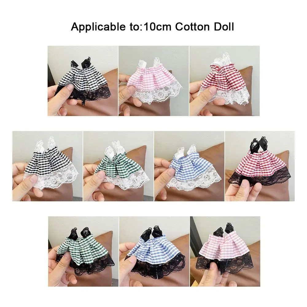 Accesorios de vestido de princesa para muñeca bonita de alta calidad para muñeca de algodón de 10cm, ropa para muñecas de peluche, vestidos, falda, accesorios para muñecas