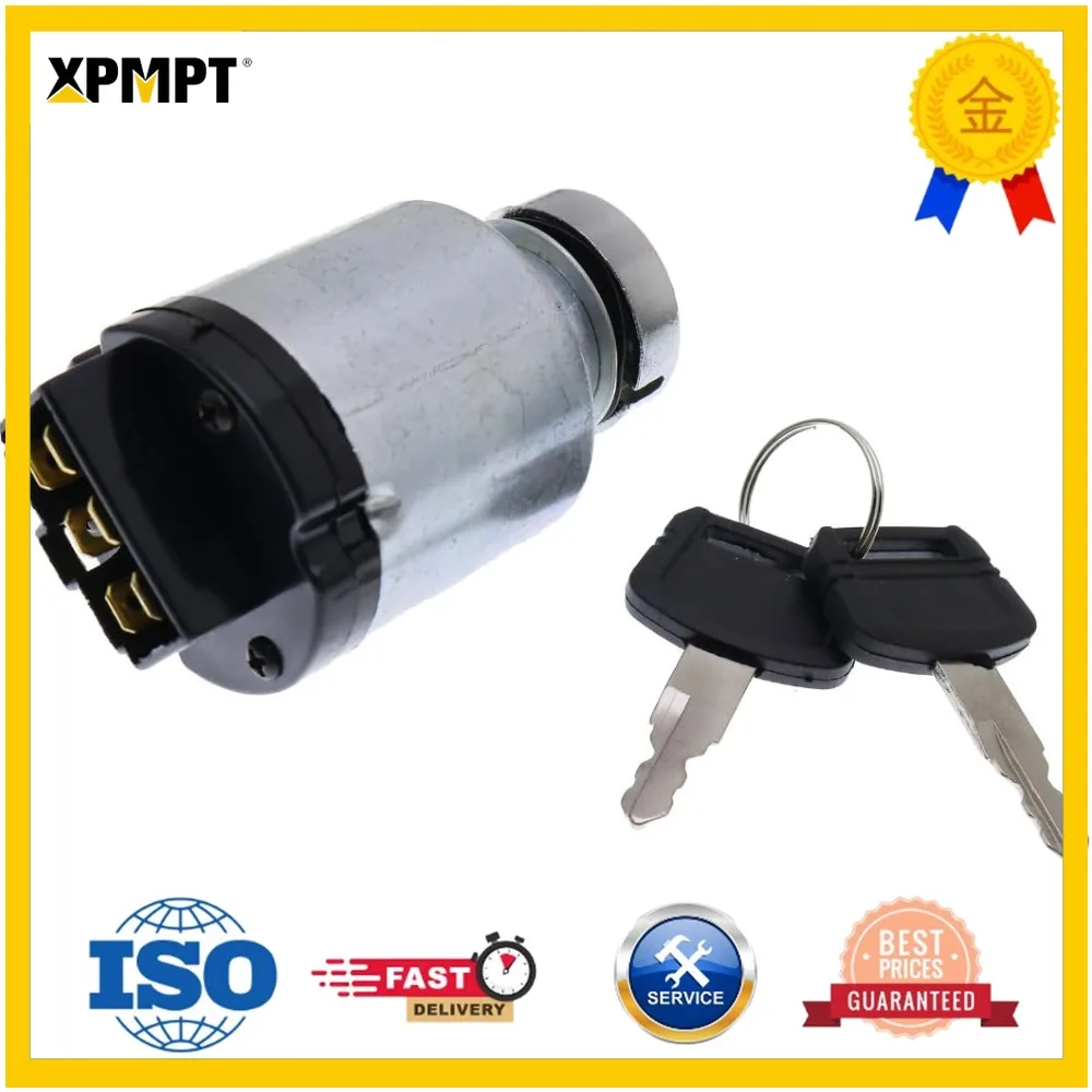 Ignition Switch with 2 Keys - For Hitachi EX60-2 EX100-2 EX120-2 EX200-2 EX200LC