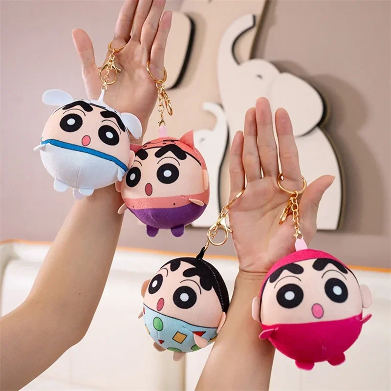 10 cm/3.93 pollici Crayon Shin Chan Portachiavi Anime Periferiche Cartoon Zaino Portamonete Accessori Ornamenti Giocattolo carino Regali per ragazze