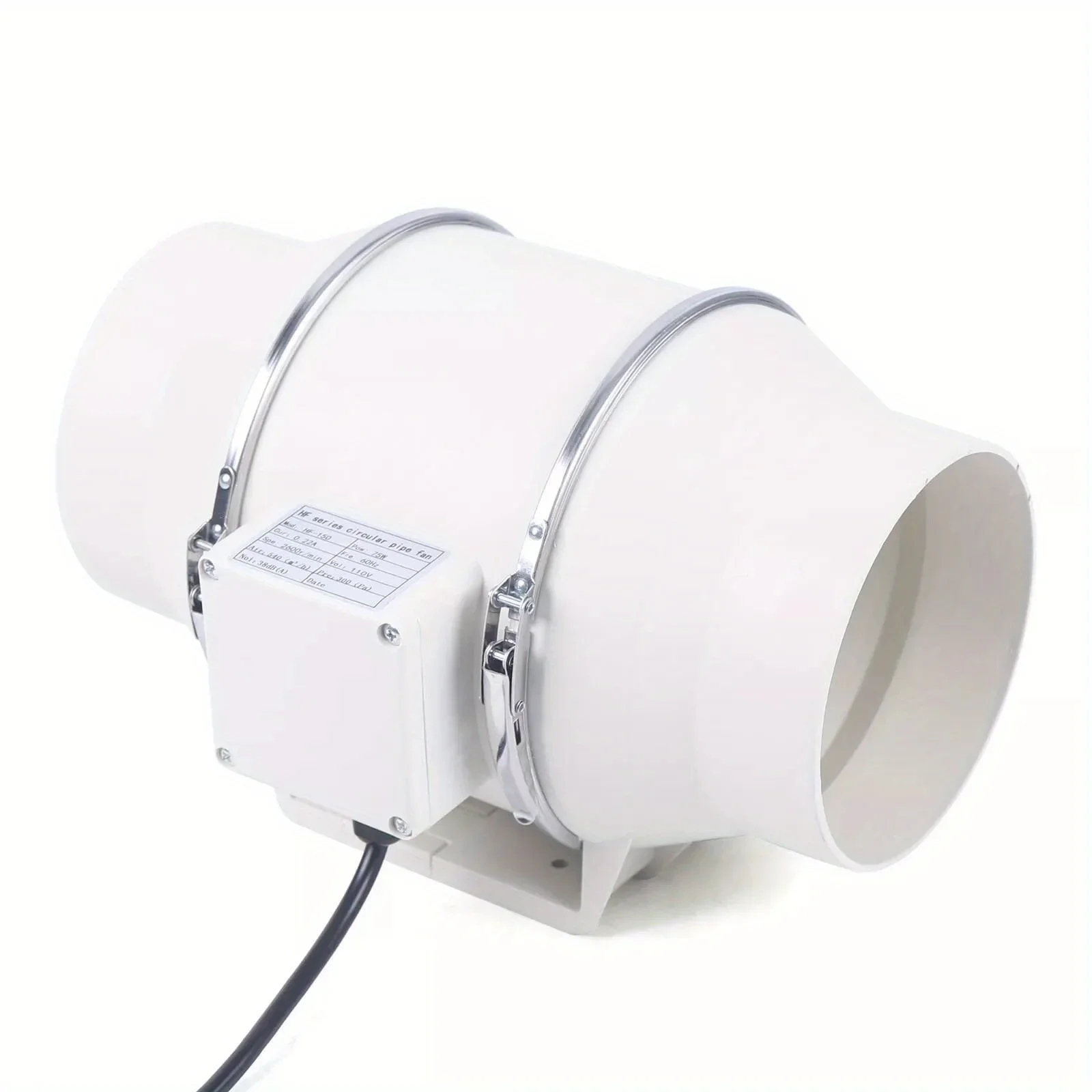 4'' 5'' 6" Inline Duct Fan Ventilation Exhaust Blower Fans Quiet for Ducting