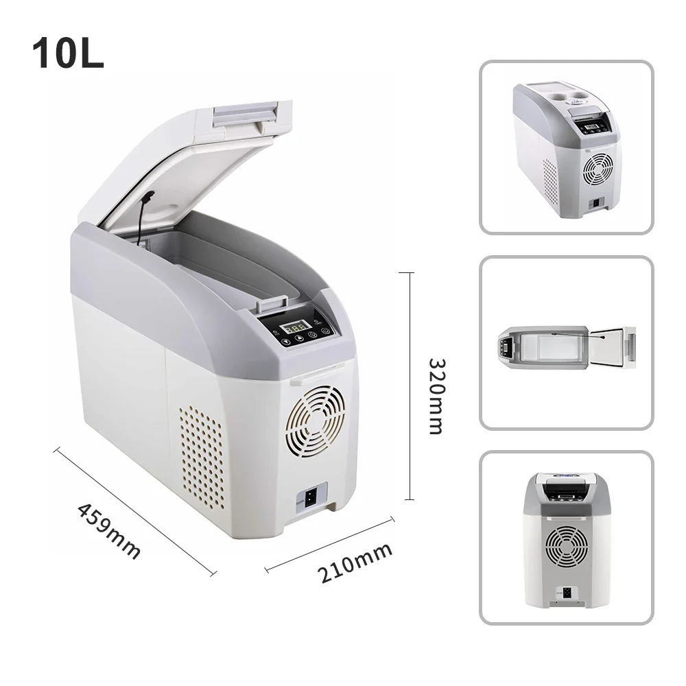 For 10L Mini Portable Car Fridge Electronic Compressor Armrest Car freezer Refrigerator