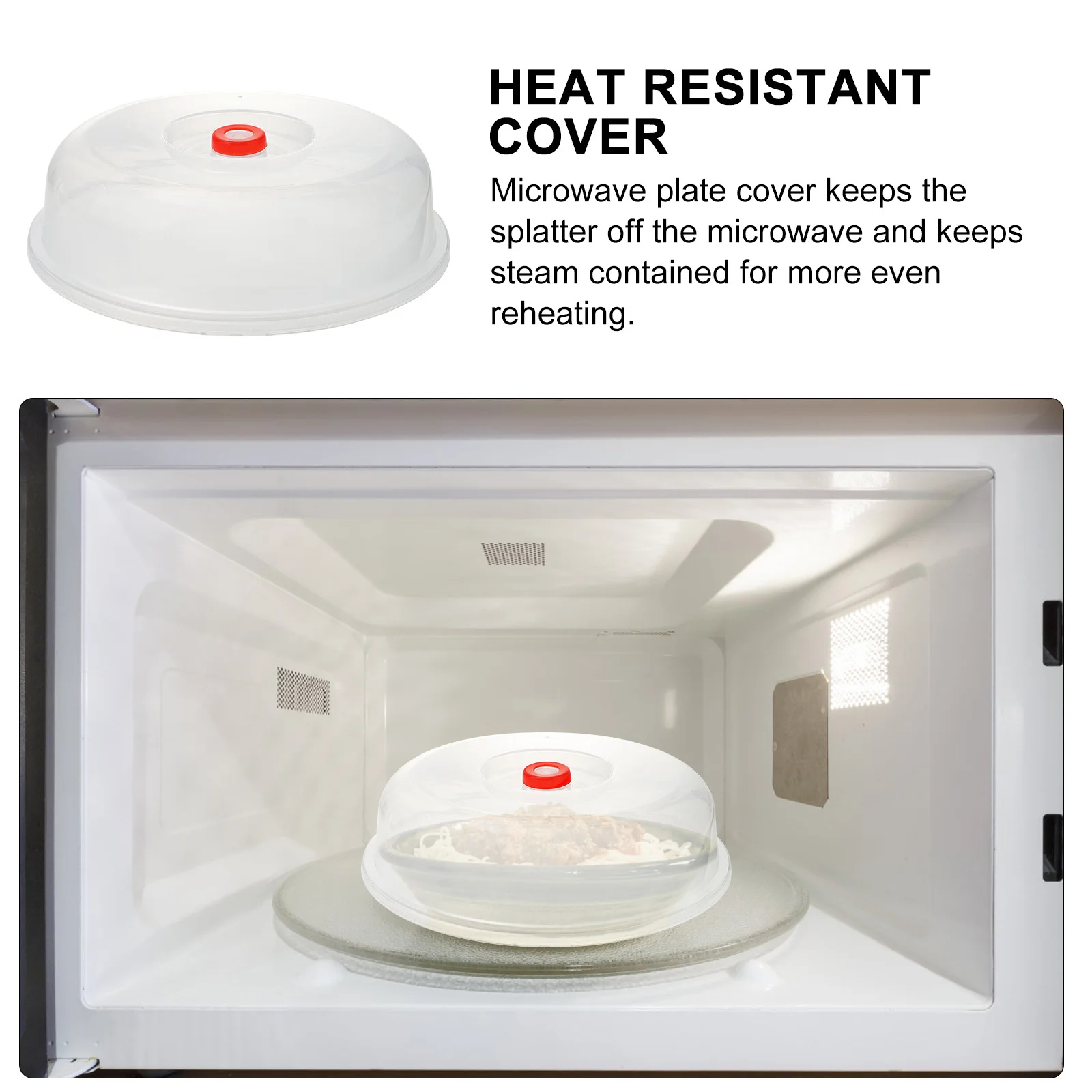 

Microwave Oil Proof Cover Food Grade Pp Large Size Splatter Guard For Dish Bowl Refrigerator Vent Holes Design Kitchen