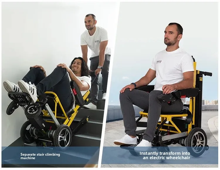 

Popular electric stair climbing wheelchair, automatic stair climbing car, household crawler foldable stair climbing machine