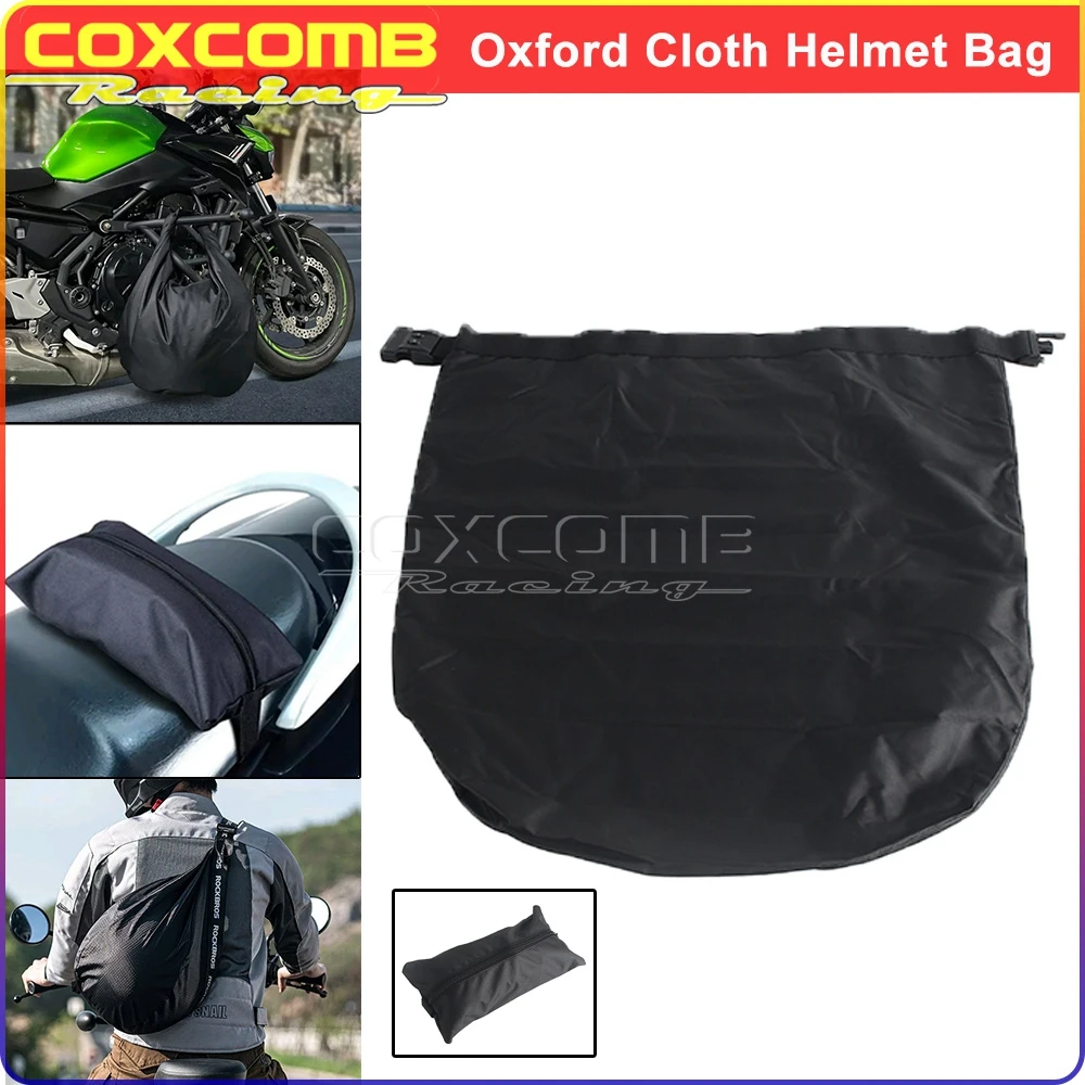 

Motorcycle Helmet Bag Rainproof Black Oxford Cloth Pounch Large Capacity Travel Luggage Black Bags Helmet Bagpack Outdoor Riding