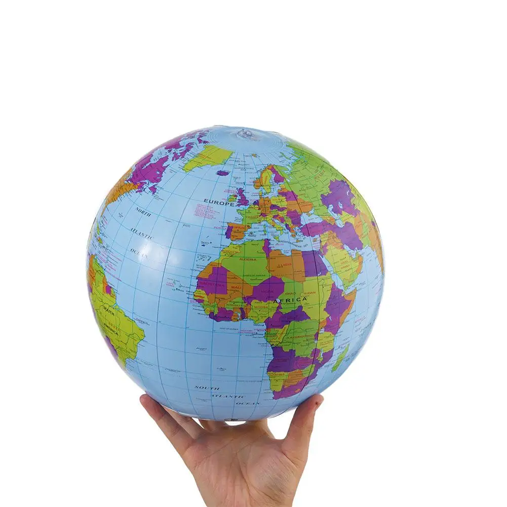 Aufblasbarer Globus, Strandball, Spielzeug, 12/16 Zoll Karte, pädagogischer Geographie-Lehrballon für Kinder und Erwachsene, kreatives Geschenk – Detail 5