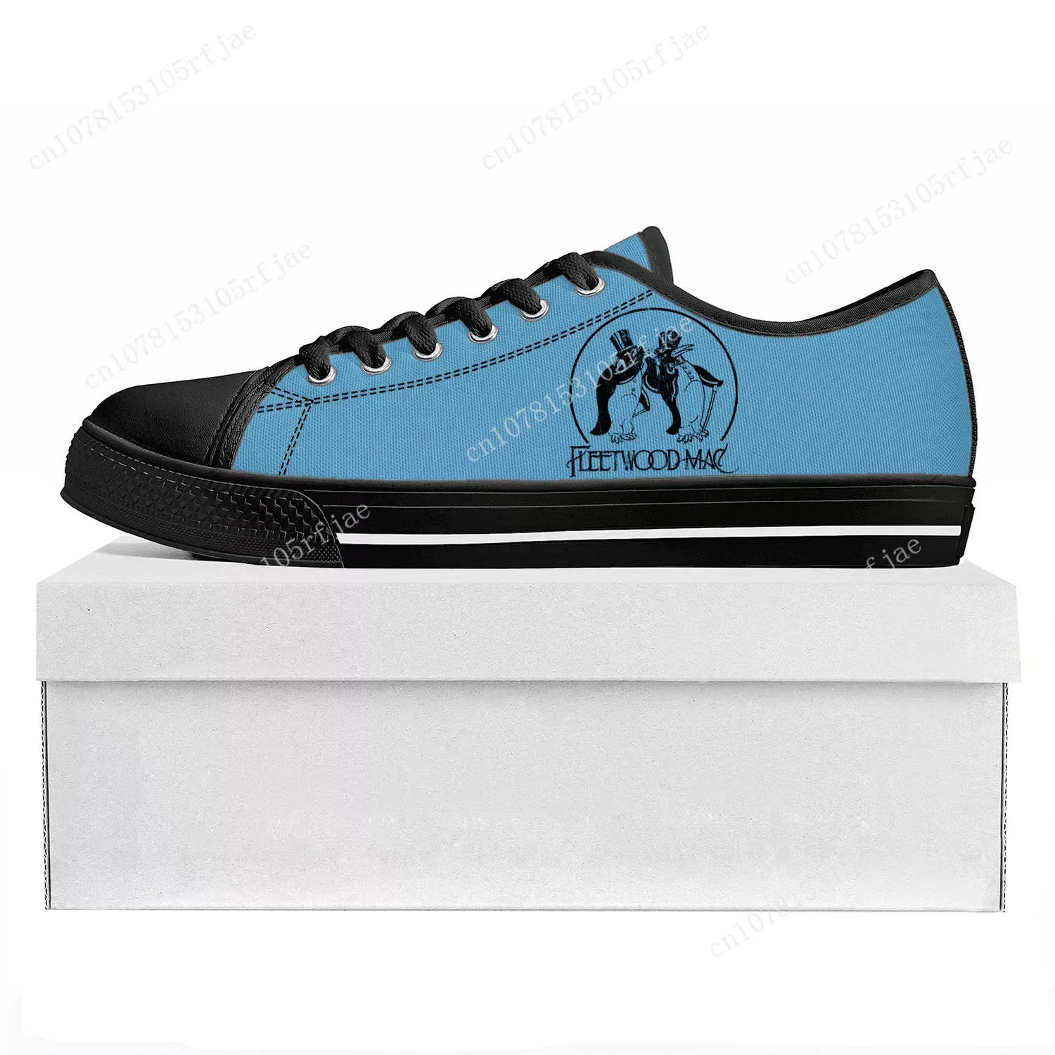 Fleetwood-zapatillas de deporte Mac Low Top Rock Band para hombre y mujer, zapatos de lona de alta calidad, Peter Green, pareja de pingüino