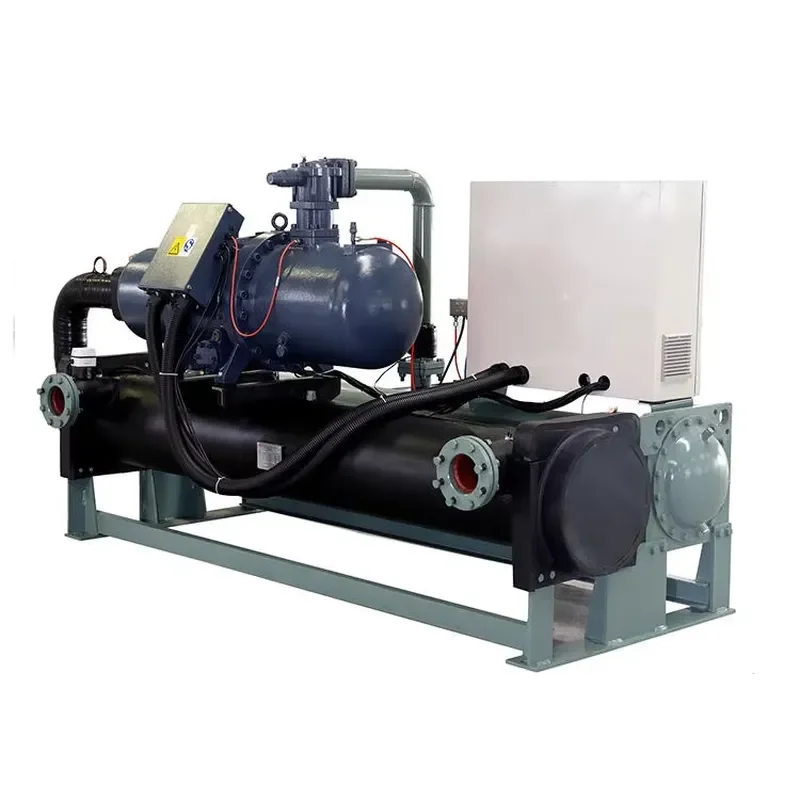 Air Cooled Screw Chiller Unit Industrial Refrigeration HVAC Applications 50RT/100RT/200RT/300RT hotel/hospital plastic