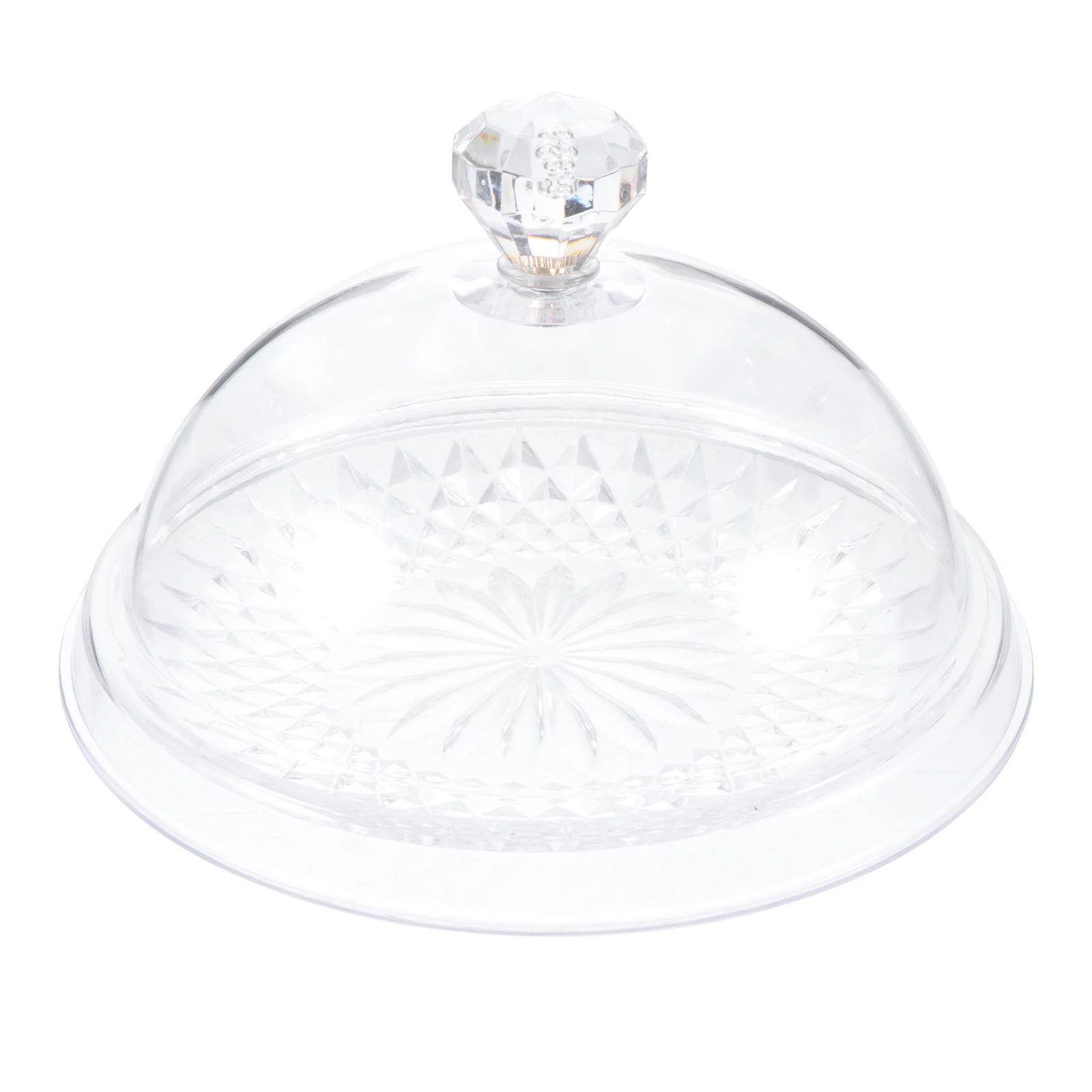 

1 Set Pcs Cake Plate With Cover Smooth Plastic Tray For Dessert Serving Western Food Round Plate Ideal Wedding Party Buffet