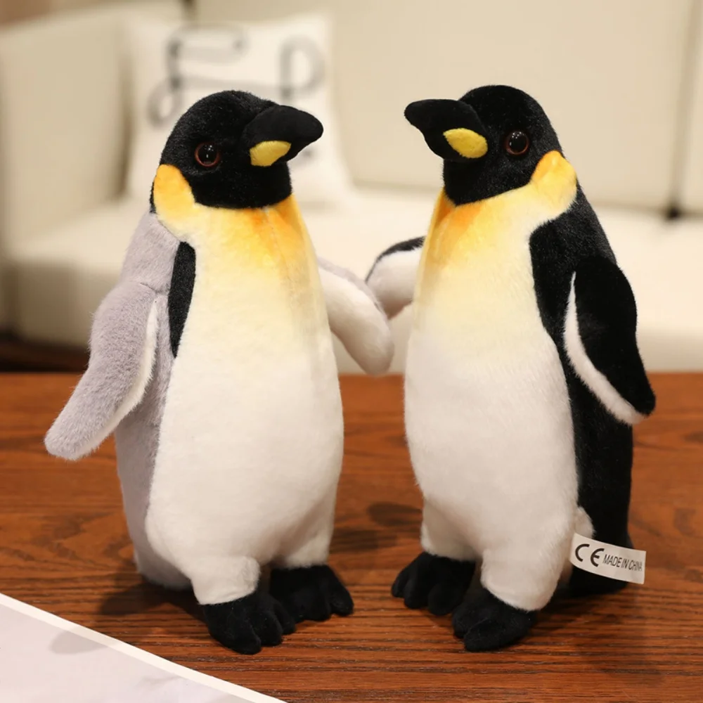 Cute Fluffy Penguin Plush Toy Simulation Standing Penguin Stuffed Animal Antarctic Marine Doll Home Decor