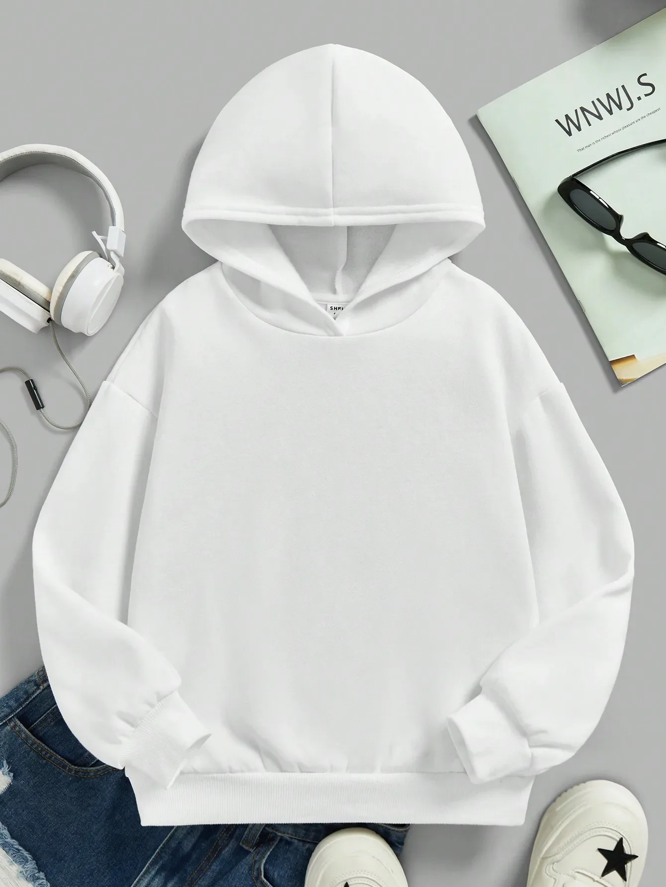 Tween Girl Children Hoodies Casual Comfortable Loose Long Sleeve Tops Sweatshirts Kids Cartoon Coat Autumn Winter Clothes