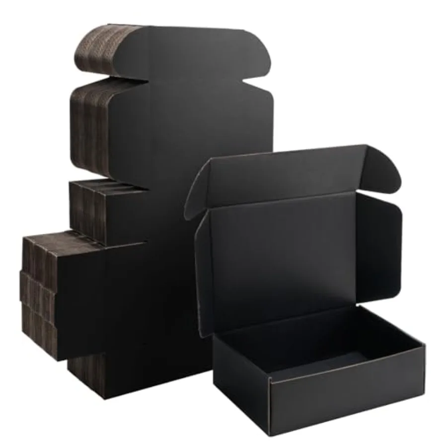 

10x7x3 Small Shipping Boxes - 25 Pack Corrugated Cardboard Mailer Boxes for Packaging, Mailing, Gift Giving Sturdy, Recyclable,