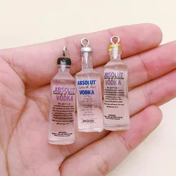 10pcs Mix Popular Transparent Drink Bottle Resin Charms Cute Car Bag Keychain Earring Pendant Making Diy For Jewelry Charm