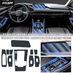 Película protectora de TPU transparente para consola central de coche, accesorio de reparación antiarañazos para Mazda 3 Axela 2018-2022 2023