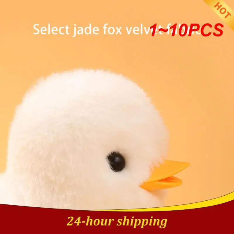 

1~10PCS High Quality Chick Clockwork Doll Toy Vivid Wind Up Plush Toy Bright Color Eye-catching Plush Chick Duck Jumping Toy for