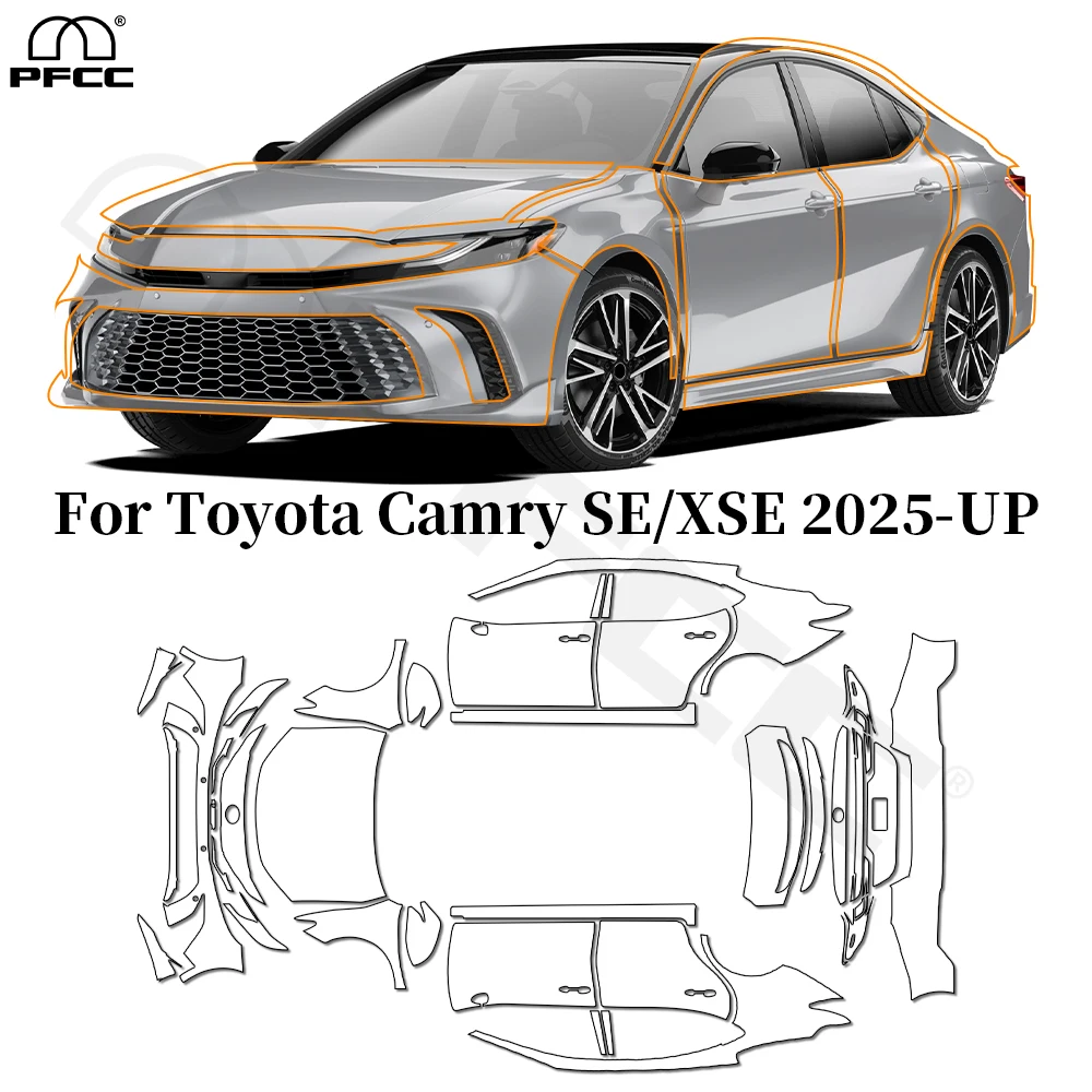 

For Toyota Camry SE XSE 2025-UP TPU Paint Protection Film Pre-cut PPF Anti-Scratch Car Body Invisible Clear Kit Resistant Cover