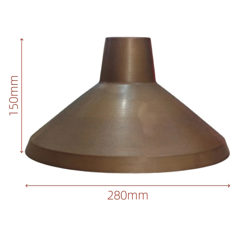 280x150mm Vintage Brass Lamp Shade Conical Metal Light Cover Replacement for Pendant Floor Lamp Ceiling Lighting