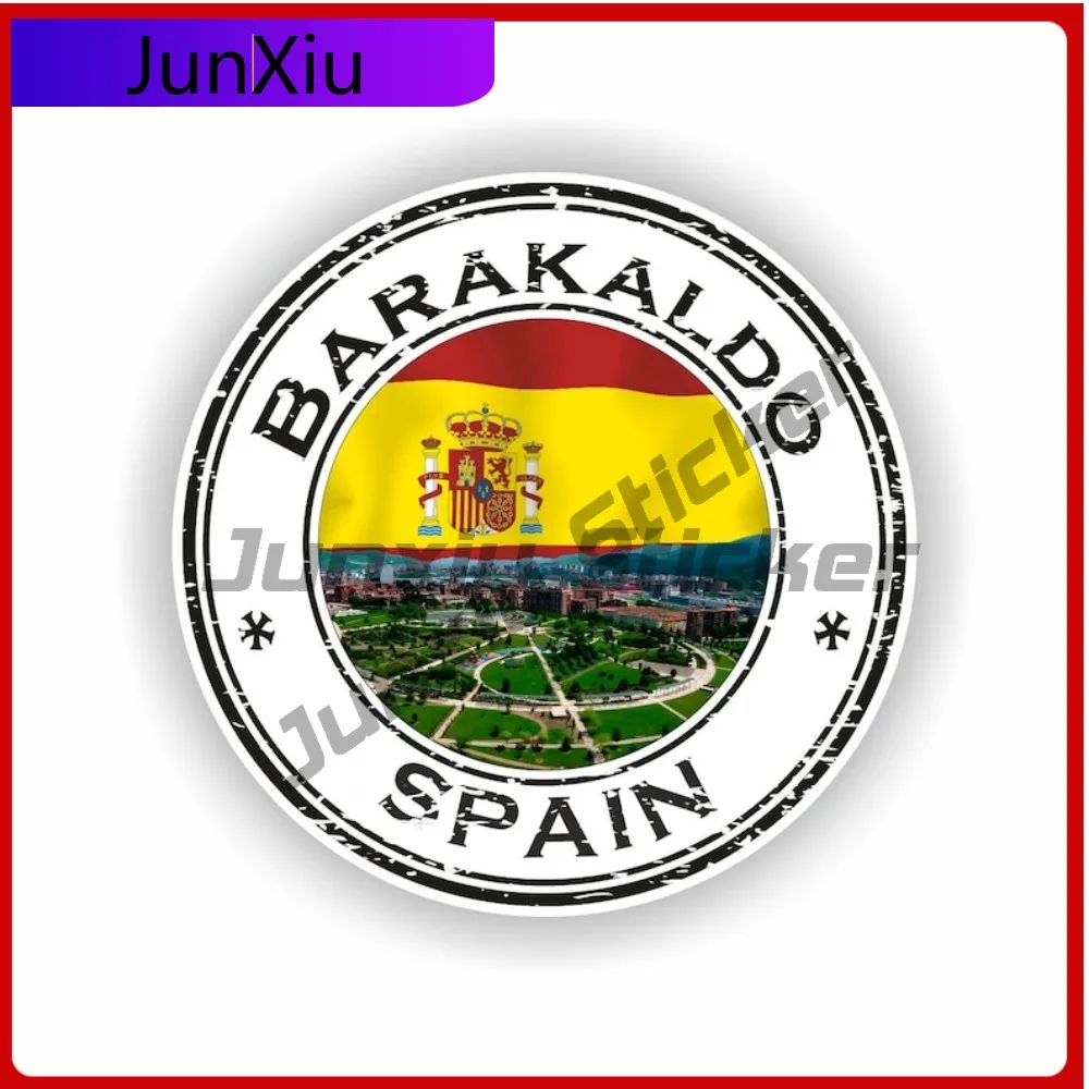 

Barakaldo Spain Seal Stylish Boat Durable Decal Symbol Sticker Round Wall Boat Waterproof Wall Cute Durable Weatherproof