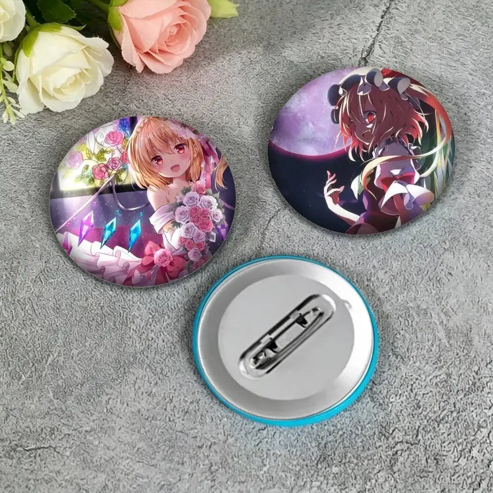 Touhou Project Flandre Scarlet 25 32 44 58 75mm Badges Personalized Round Brooches Pins Accessory Gift