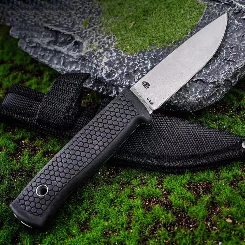 2024 high-end high hardness portable straight knife with sheath, multifunctional survival knife, 5CR15 material EDC knife