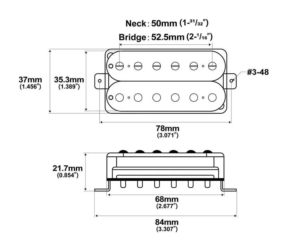 

Q-X Music Store-VH-Rock-ZB Zebra Alnico 5 Uncovered Humbucker Guitar Neck Bridge Pickup