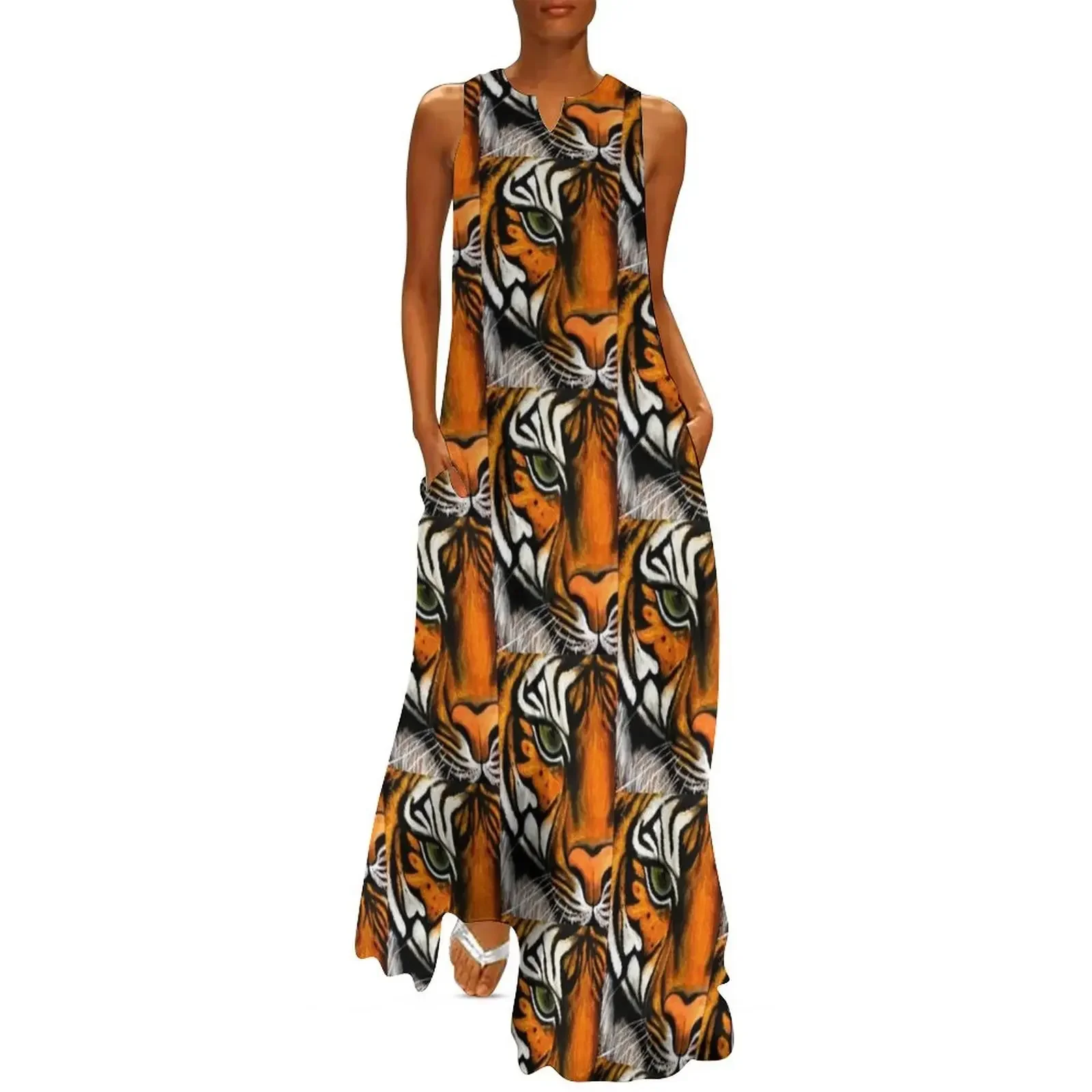 

TIGER' Long Dress women's elegant loose dresses evening dresses ladies Women dresses summer clothing women summer 2025 Dress