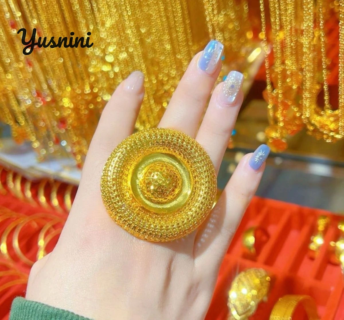 

New American 24K Gold Plated Ring Wedding Party Jewelry Gift for Women YY10813