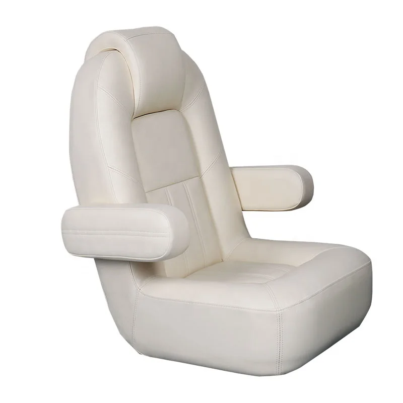 

Marine Boat Captain Seat Yacht RV Adjustable White Customize Captain Chair Boat Seats Luxury Marine With High Performance